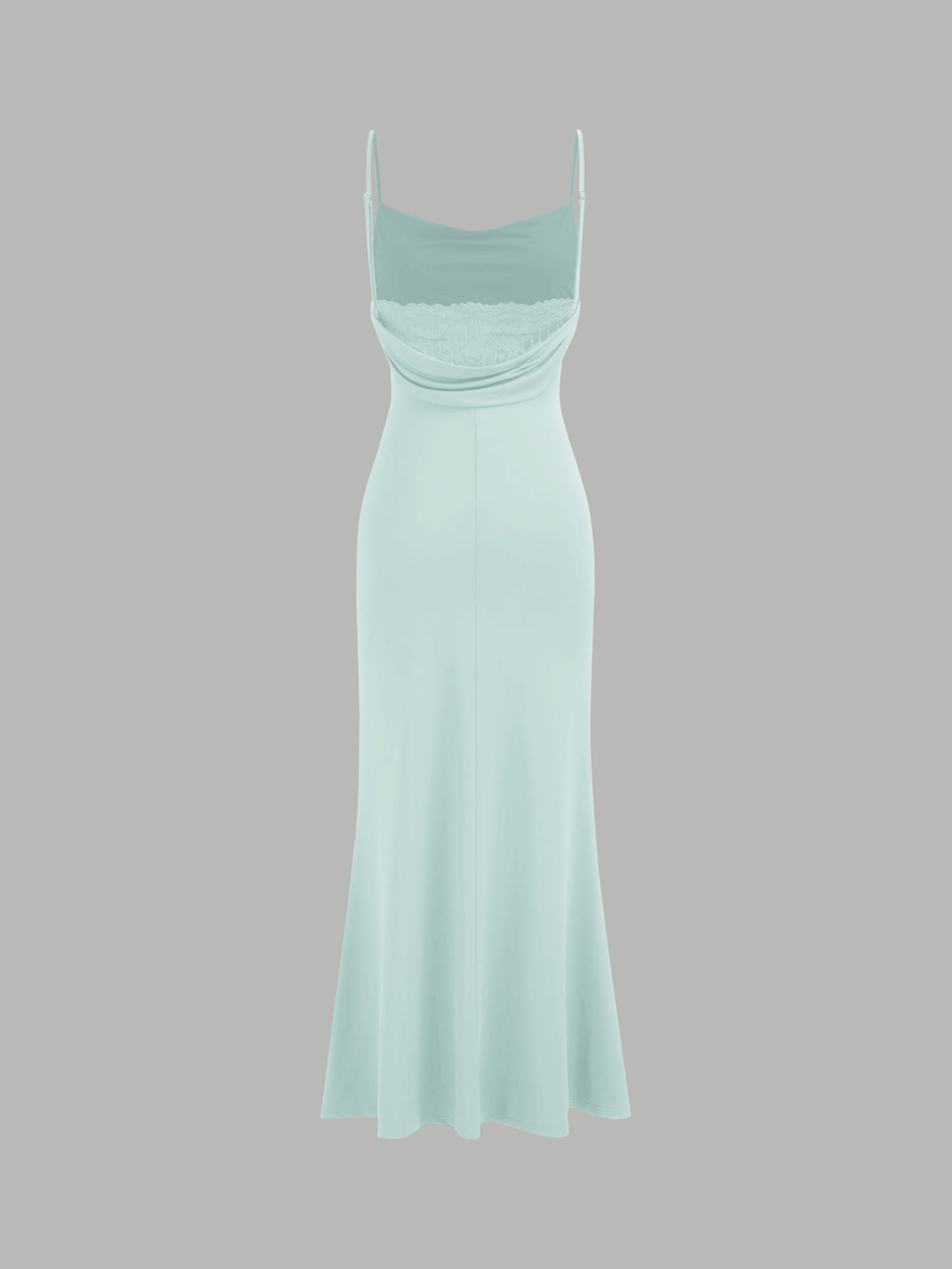 Cowl Neck Ruched Backless Maxi Dress