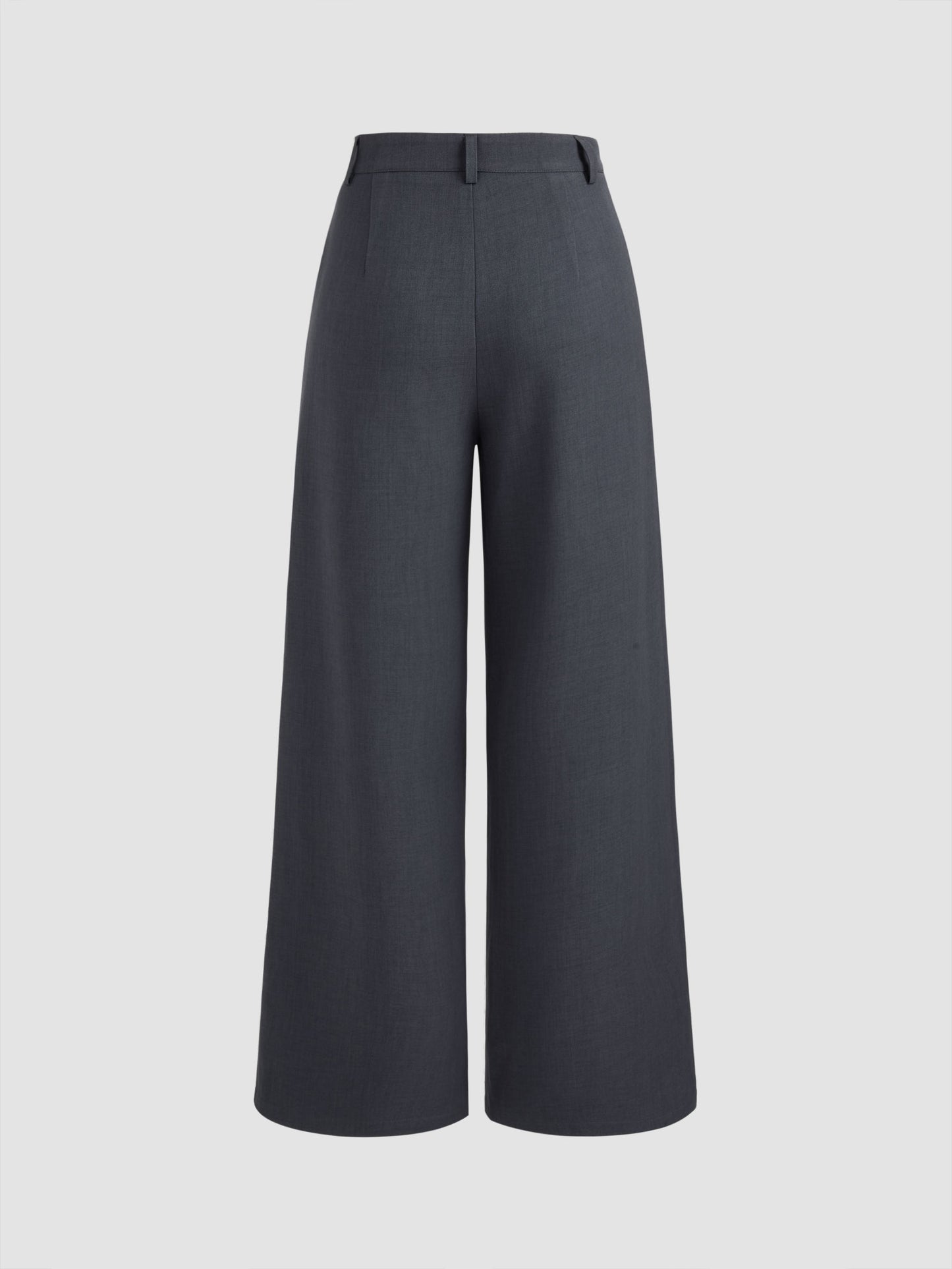 Mid Rise Straight Leg Pleated Trouser