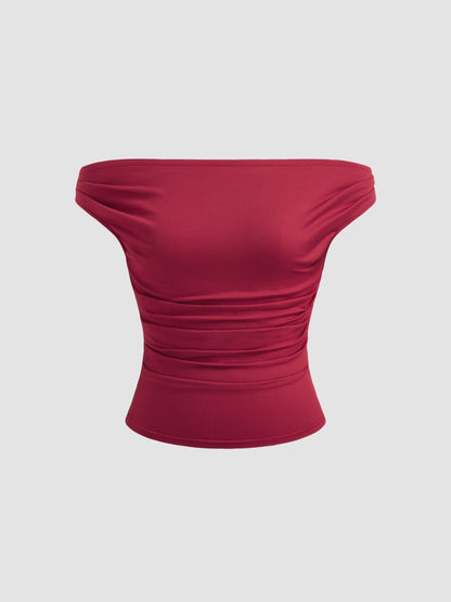 Off-Shoulder Ruched Top