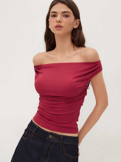 Off-Shoulder Ruched Top
