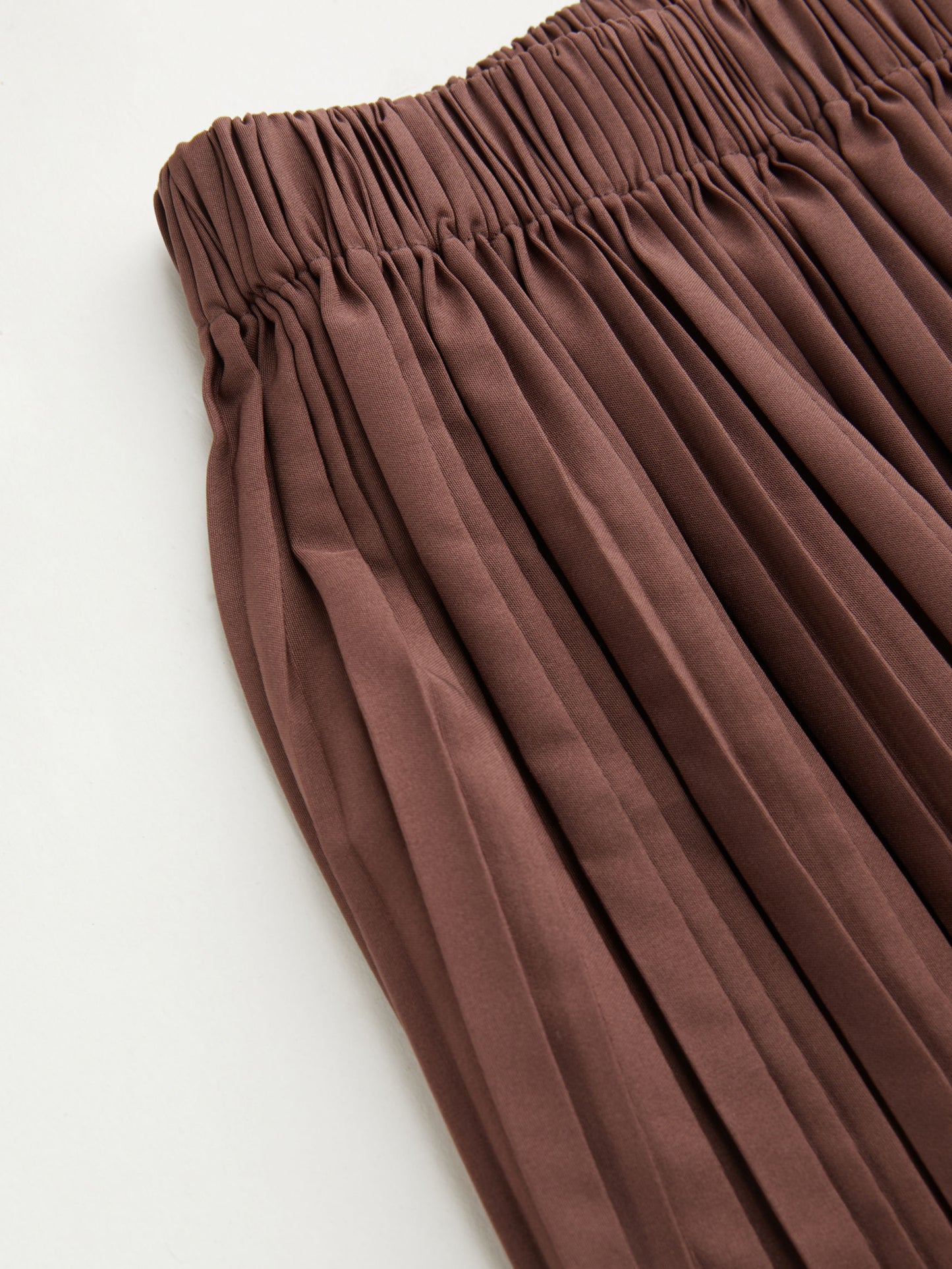 Mid Rise Elastic Waist Wide Leg Trousers