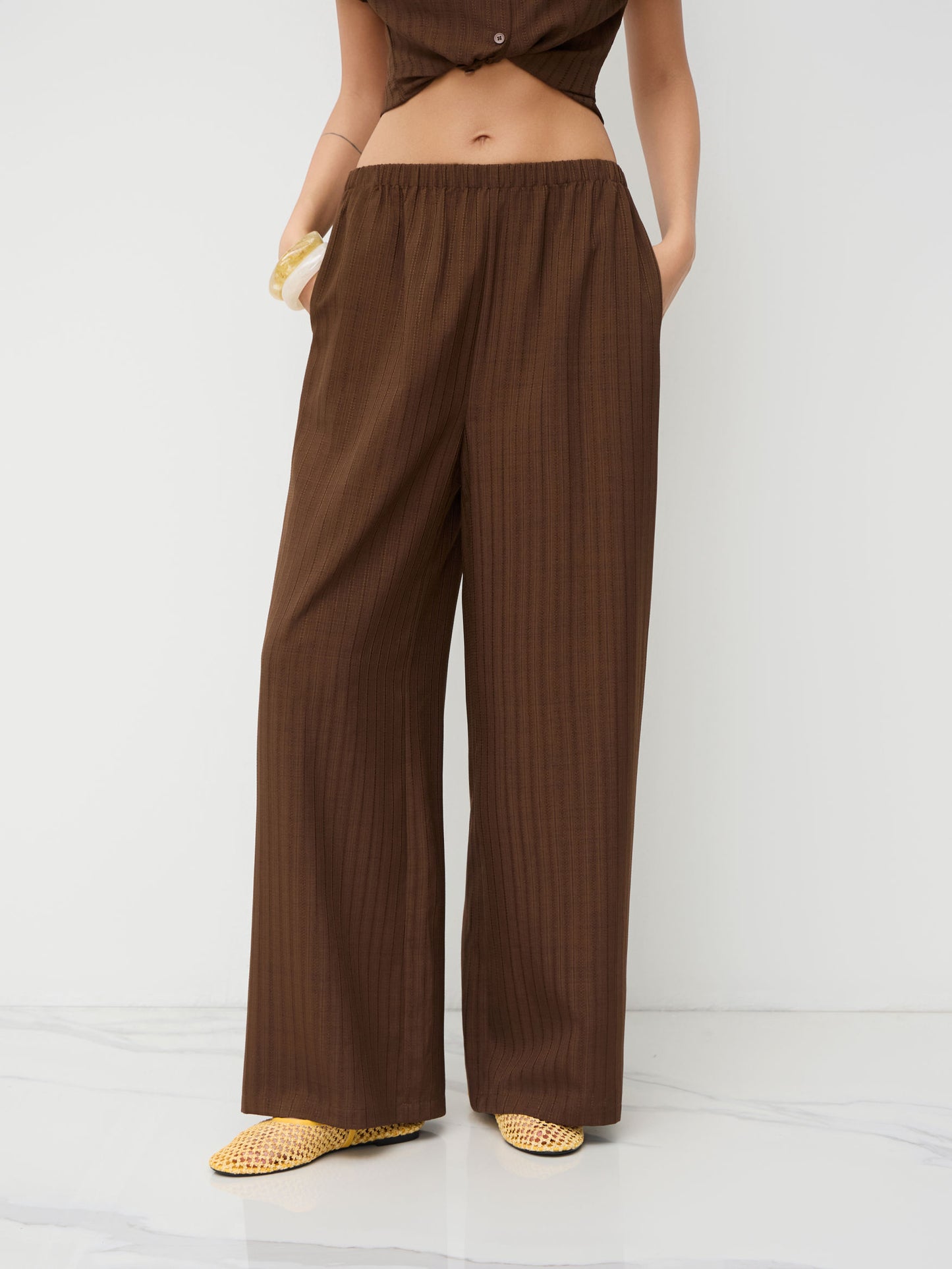 Waist Straight Leg Trousers