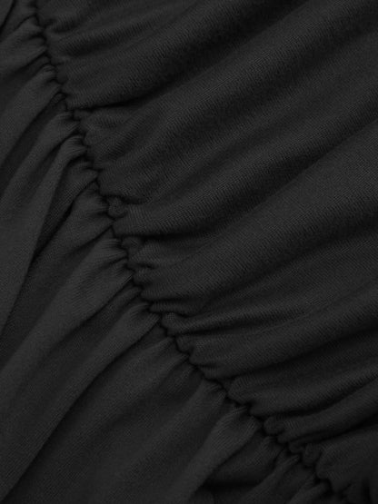 Draped Ruched Tank Maxi Dress